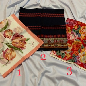 Set 3 delar Kenzo Blommig/Inhemskt Mönster Bomullsbandana/Näsduk