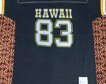Vintage 80s Raglan T.Shirt Hawaii 83 Baseball Gulf Coast Large
