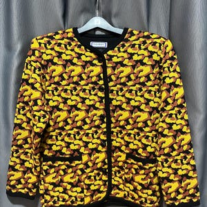 Vintage YSL Yves Saint Laurent Knitted Jacket/Coat Ladies Medium