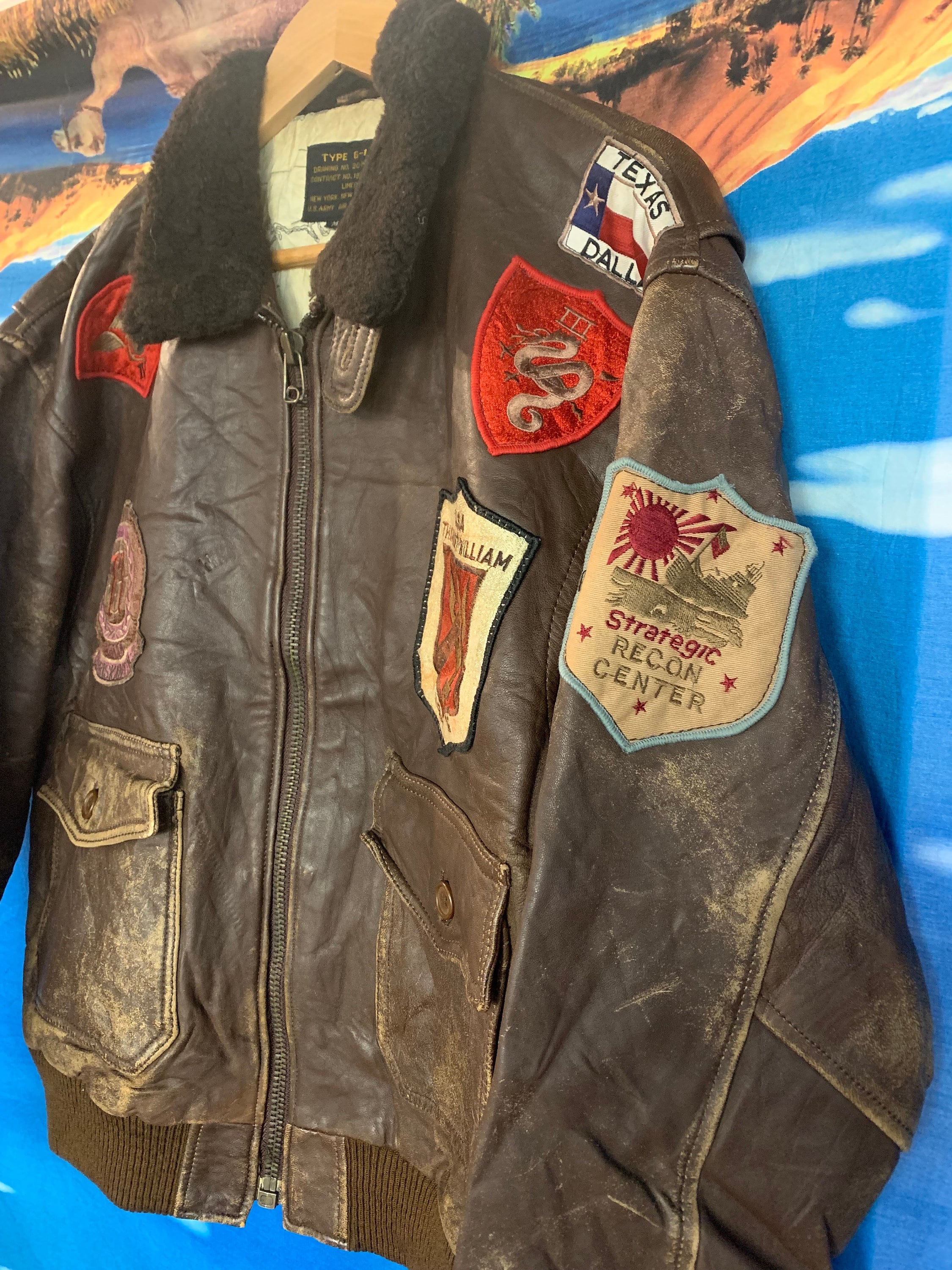 Vintage Type G-1 USAF Avirex Leather Flight Jacket Top Gun Bomber