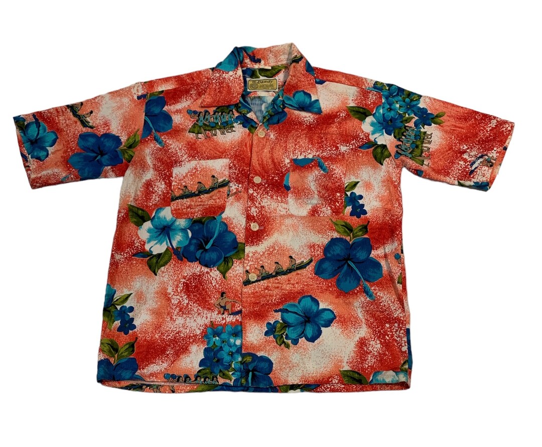 Vintage 70s 80s Hi-dandy Double Pockets Hawaiian Shirt Aloha Surfing ...