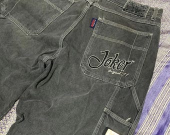 Vintage Joker OG 77 USA Baggy Carpenter Cargo Denim Pants Waist 36