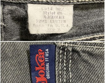 Vintage Joker OG 77 USA Baggy Carpenter Cargo Denim Pants Waist 36