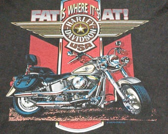 Les graisses Harley Davidson vintage des années 90 sont là où elles sont ! T.shirt oversize XXXLarge