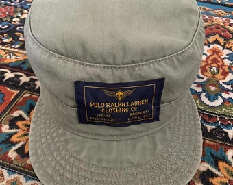 Vintage Polo by Ralph Lauren USRL Type A6 Herringbone Twill Full Cap Military S-M