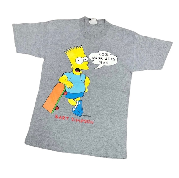 Vintage 90s the Simpson Bart Simpson Skateboard T.shirt Signal