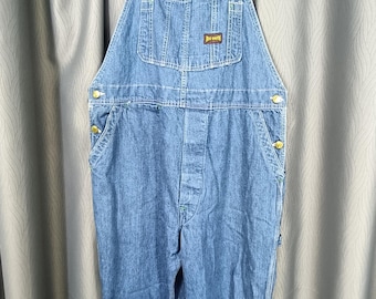 Mono con pechera Big Smith vintage de los años 50, fabricado en la Unión, de mezclilla sanforizada, cintura 38