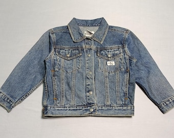 Giacca trucker in denim vintage Calvin Klein per ragazzi/ragazze, taglia M