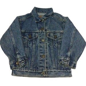 Vintage 70s Little Levis Grey Tab Trucker Denim Jacket Size 4