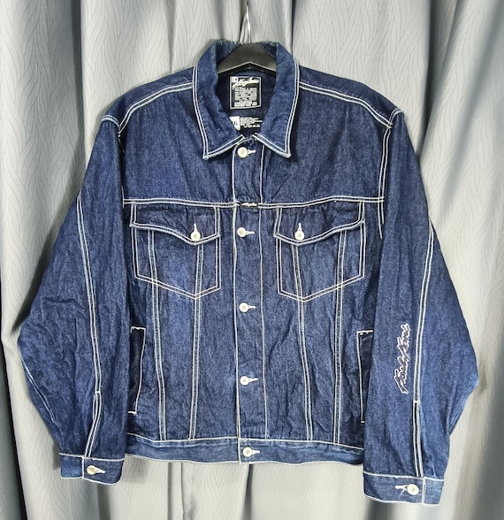 Vintage 00s Kani Jeans Karl Kani Blue Denim Jacket Oversized 3XL