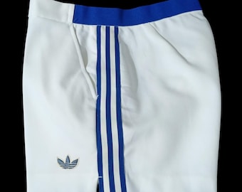 Adidas Tennis Pants Adidas Trefoil Logo Vintage 80s Shorts Pants Adidas Sportswear Medium (28-30)