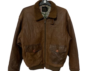 Size 44US / 54EU . Vintage G-8 Type Leather Jacket Made in