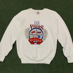 Vintage 90s Las Vegas Nevada Promo Sweatshirt Pullover Jumper Medium