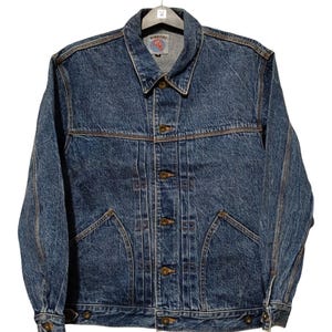 Vintage Sensitive by Bobson Co. Ltd Pleated Denim Trucker Jacket 90s Medium