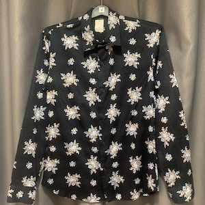 Vintage Agnes B Homme Floral Pattern on Black Size 40