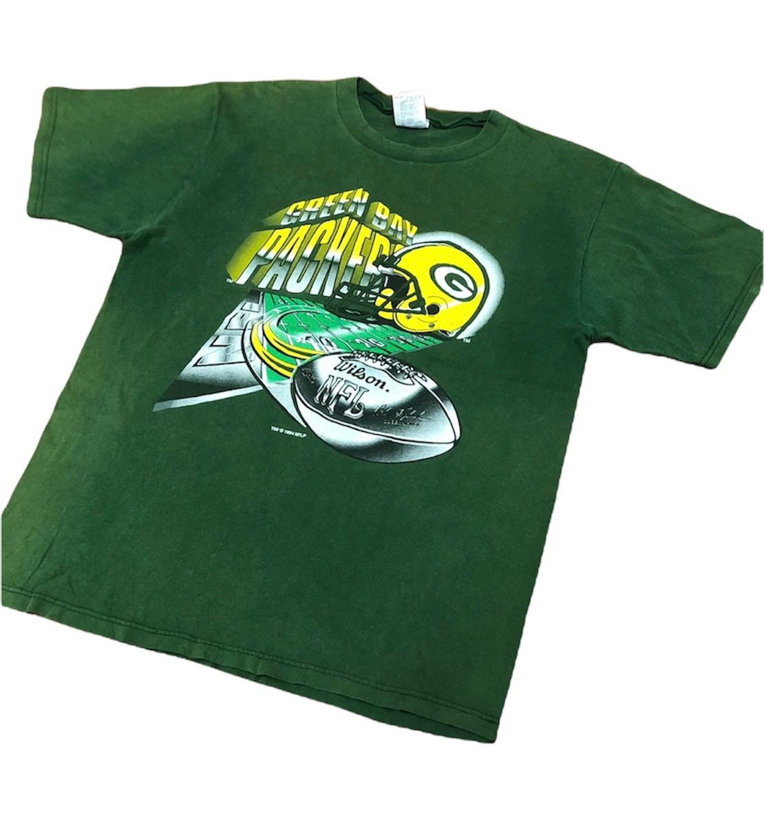 新作 NFL Packers Bay Green 90s Vintage T.shirt Etsy - Large ウォームアップウェア