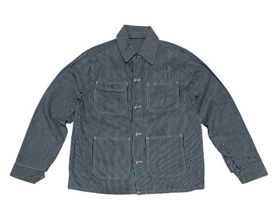 Vintage 70s Pointer Workwear Hickory 4 Pockets Work Jacket Medium