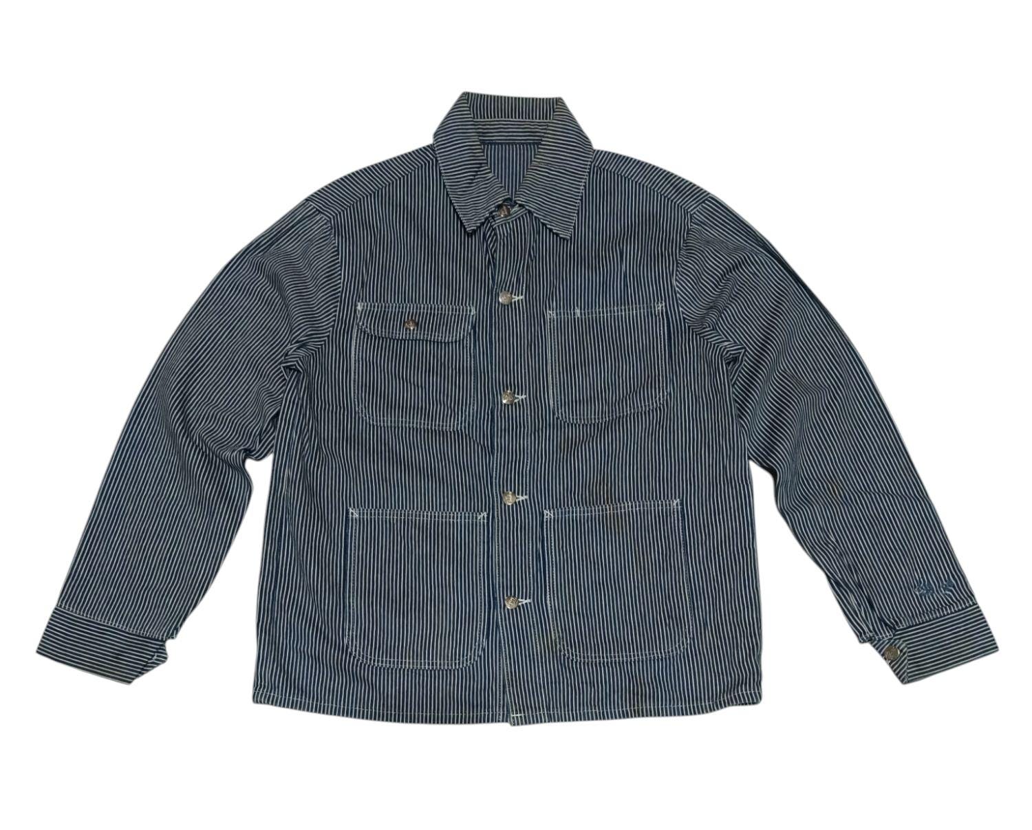 Vintage 70s Pointer Workwear Hickory 4 Pockets Work Jacket