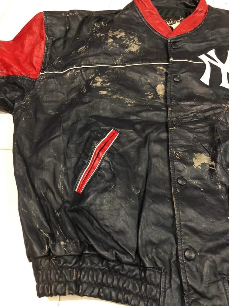 Vintage New York Yankees Baseball Team Varsity Leather