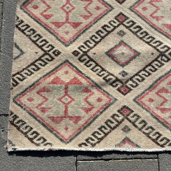 4.3x7.7 Ft Rug, Turkish Vintage Rug, Red Southwestern Wool Rug - Etsy