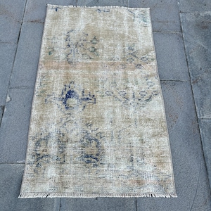 Handgewebter Türkischer Teppich, Vintage Teppich, Anatolischer Teppich, Teppich für den Eingang, 6x10m Beiger Teppich, Oushak Teppich mit Fransen, Handgewebte Badematte,