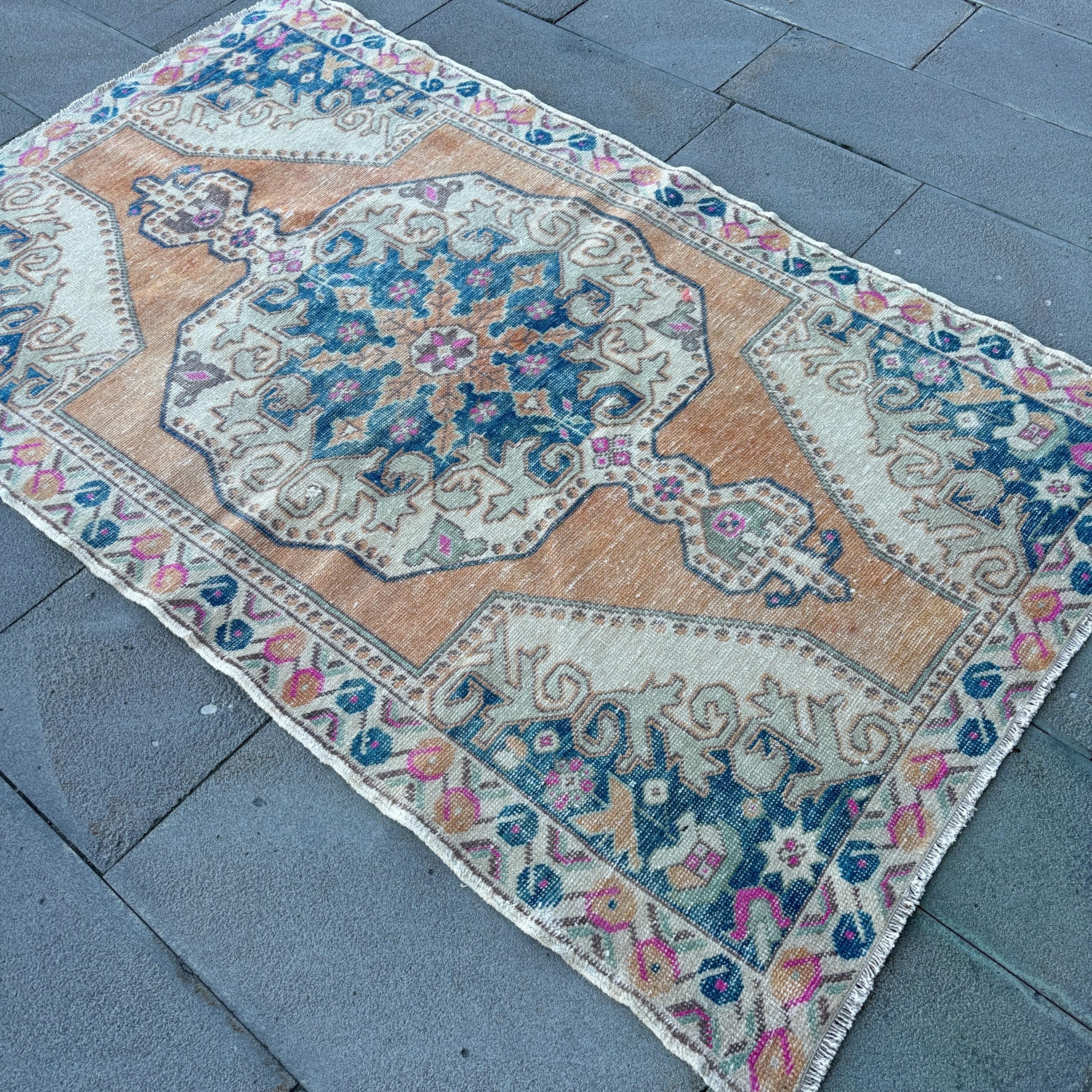 Vintage Rug, Turkish Rug, 4x7 Area Rugs, Varos Rug, Rugs for