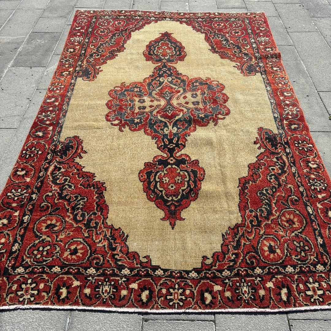 Vintage Rug, 6x10 Large Rugs, Turkish Rug, Anatolian Rug, Rugs for ...