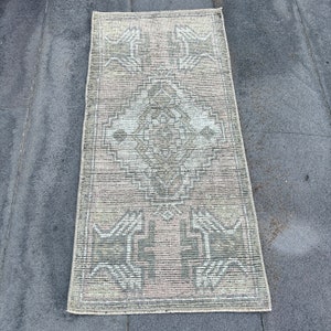 Bunter Teppich 6x1,5 cm, Vintage Teppich, Türkischer Teppich, Antiker Oushak Teppich, Vorleger, Kleiner Wollteppich,