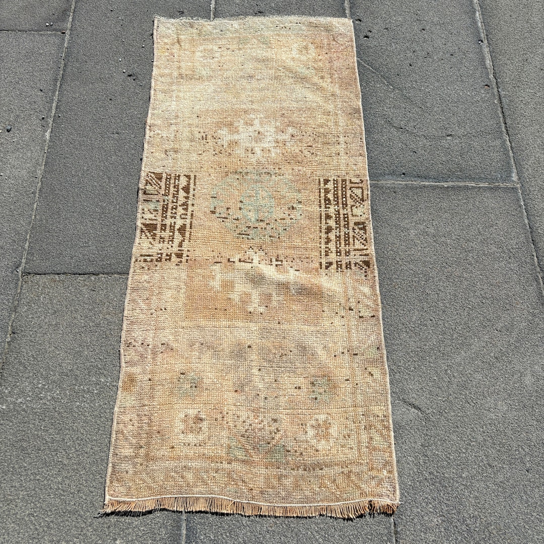 Vintage Rug, Turkish Rug, 2x2 Small Rugs, Faded Oushak Rug, Rugs for ...