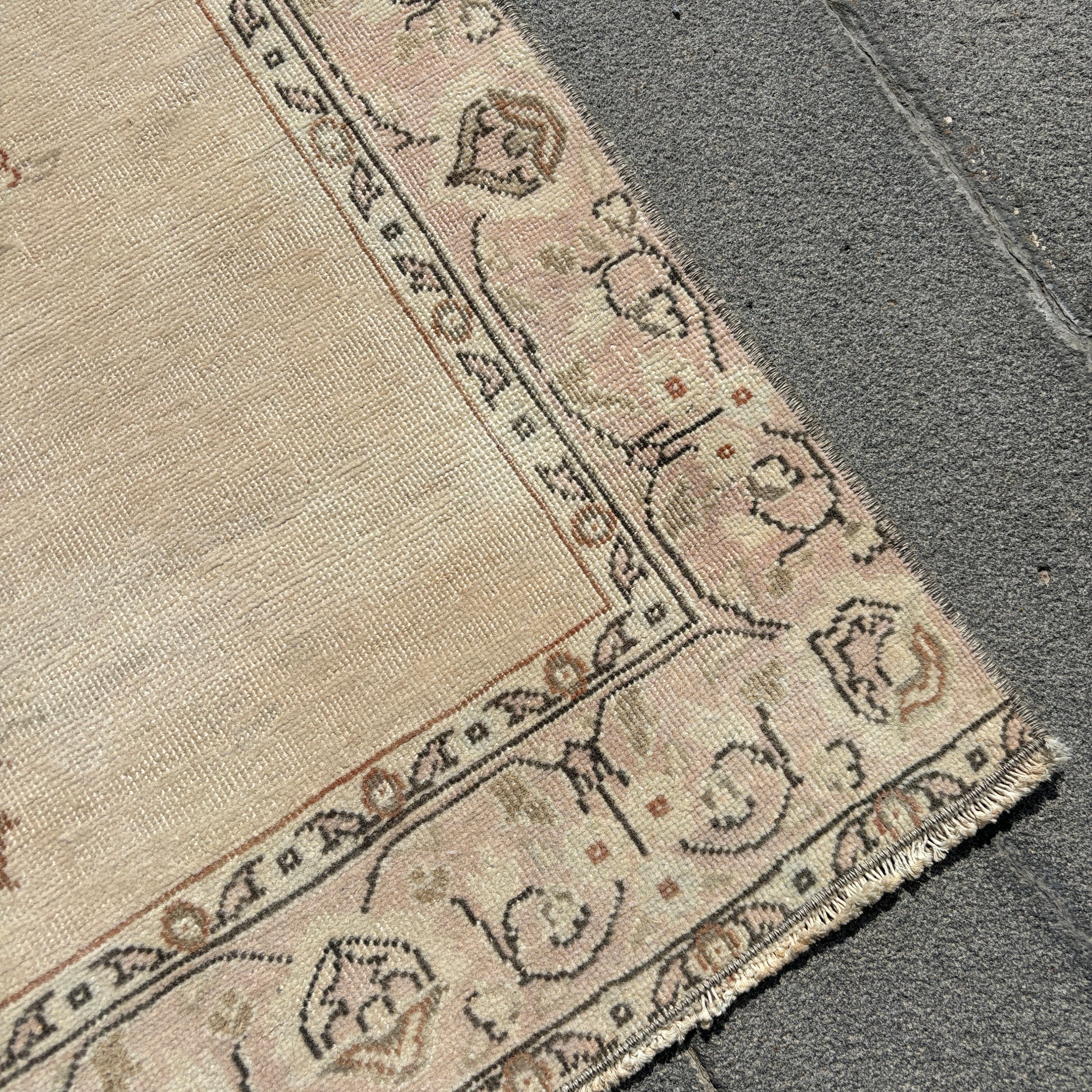 トルコラグ、ヴィンテージラグ、3x9ランナーラグ、装飾アナトリアラグ