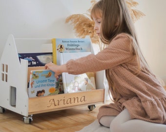 Scaffale Montessori personalizzato, scaffale per l'asilo nido, mobili Montessori, scaffale per bambini, regalo per ragazza di 1 anno, regalo per ragazzo di 2 anni