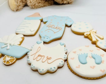 Biscuits d'anniversaire garçon, biscuits babyshower, cadeau naissance, évènement, cadeau personnalisé, babyboy, cadeau invités