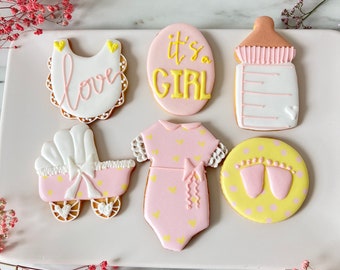 6 biscotti Babyshower: biscotti di compleanno, regalo di compleanno a tema limone, compleanno della ragazza, regalo di compleanno
