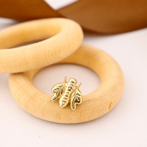14k Solid Gold Tragus - Tragus Piercing - Gold Tragus Earring - Tragus Stud Earring - Gift For Her - Birthday Gift - Tragus - Bee Tragus