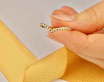 14k solid gold "V" shaped Ring - V band ring - Gift for Her