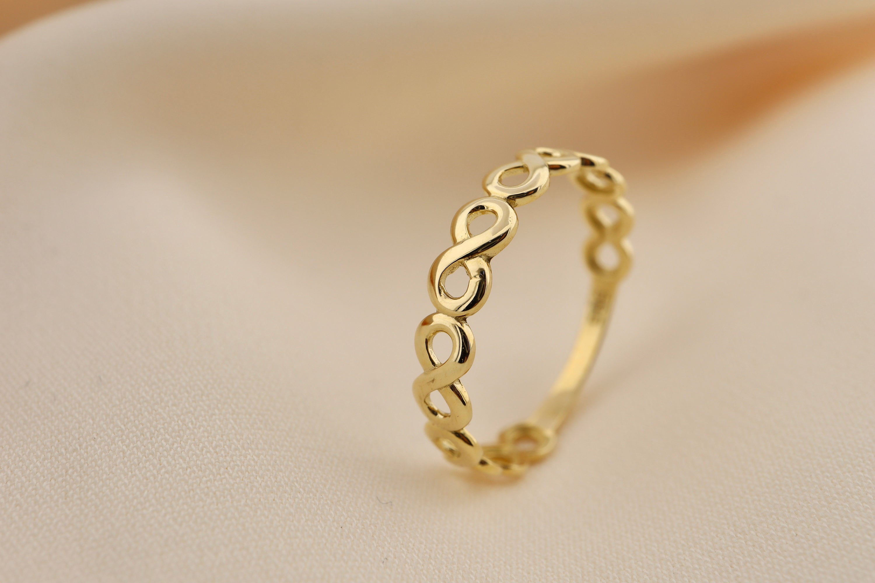 Infinity Ring Gold 14K Gold Infinity Ring Women Infinity