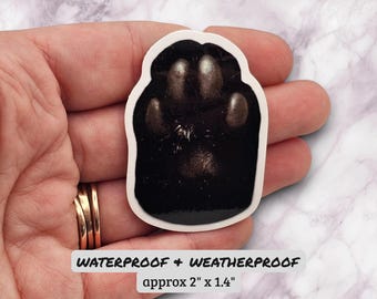 All Hail The Void Beans! Cat Paw Sticker, black cat sticker, toe bean sticker, cat stickers for water bottle, gift for cat lovers