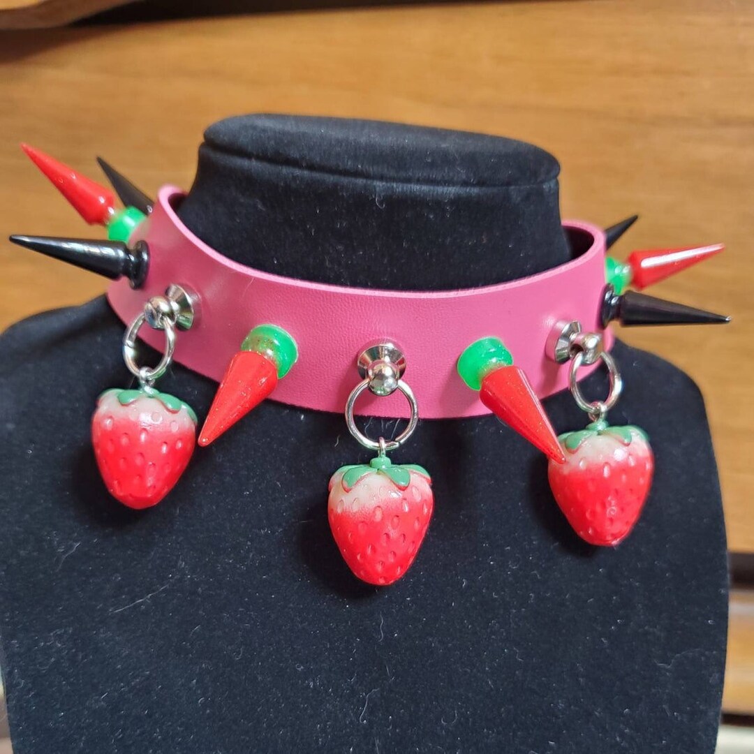LA FLEUR CHOKER - strawberry sorbet
