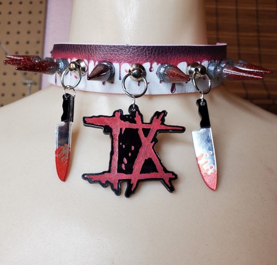 Ice Nine Kills Stabbing in the Dark Custom Spiked Choker Custom