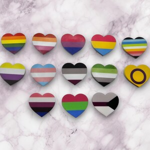 Pride Flag Pins, pride month, lgbt pride, lgbtq pride jewelry, lgbtq gifts, queer art, gay lesbian bisexual pansexual trans nonbinary ace