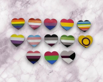 Pride Flag Pins, pride month, lgbt pride, lgbtq pride jewelry, lgbtq gifts, queer art, gay lesbian bisexual pansexual trans nonbinary ace