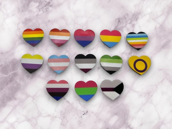 Pride Flag Pins, pride month, lgbt pride, lgbtq pride jewelry, lgbtq gifts, queer art, gay lesbian bisexual pansexual trans nonbinary ace