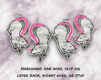 Taxidermy Rat Tail Earrings Real Rats Oddities - Etsy