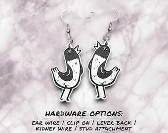 The Wonder Years band Hank The Pigeon earrings, acrylic earrings, pop punk, band merch, emo earrings