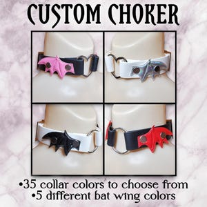 Baby Bat Custom Choker, kawaii accessories, kidcore jewelry, kawaii choker, cute choker, bat wing necklace, emo choker, pastel goth choker