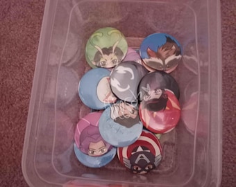 Peekaboo Rivals Metal Pinback Buttons! (58mm/2.28in)