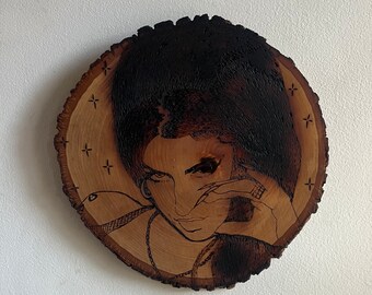 Fiesty Amy - Pop murale pyrogravée