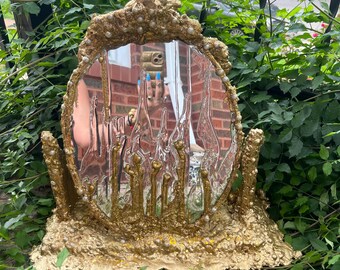 Miroir glam recyclé