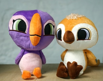 Puffin Rock Official Merchandise - Isabelle and Phoenix Plush
