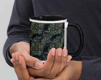 Wolfwalkers Ceramic Mug, Colorful Handle and Interior